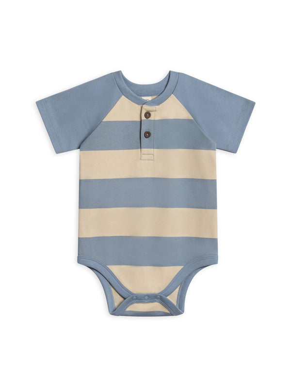 Sosa Raglan Henley Bodysuit - Marco Stripe