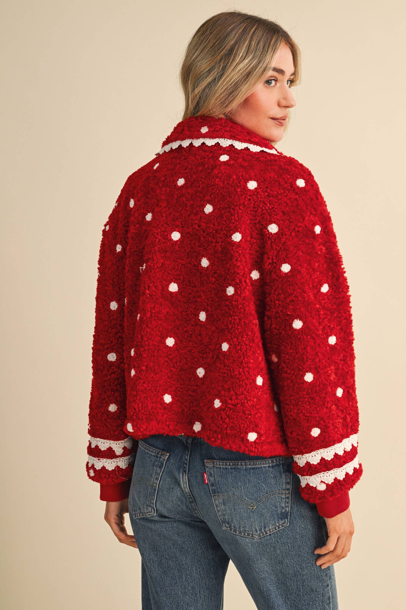 Polka Dot Teddy Jacket