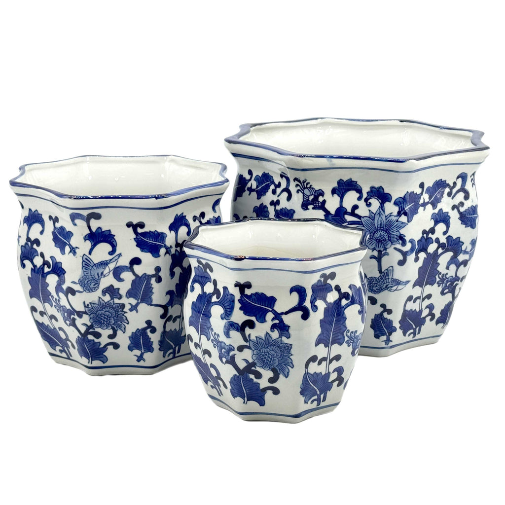 Chinoiserie Planter Pots- Asst Sizes