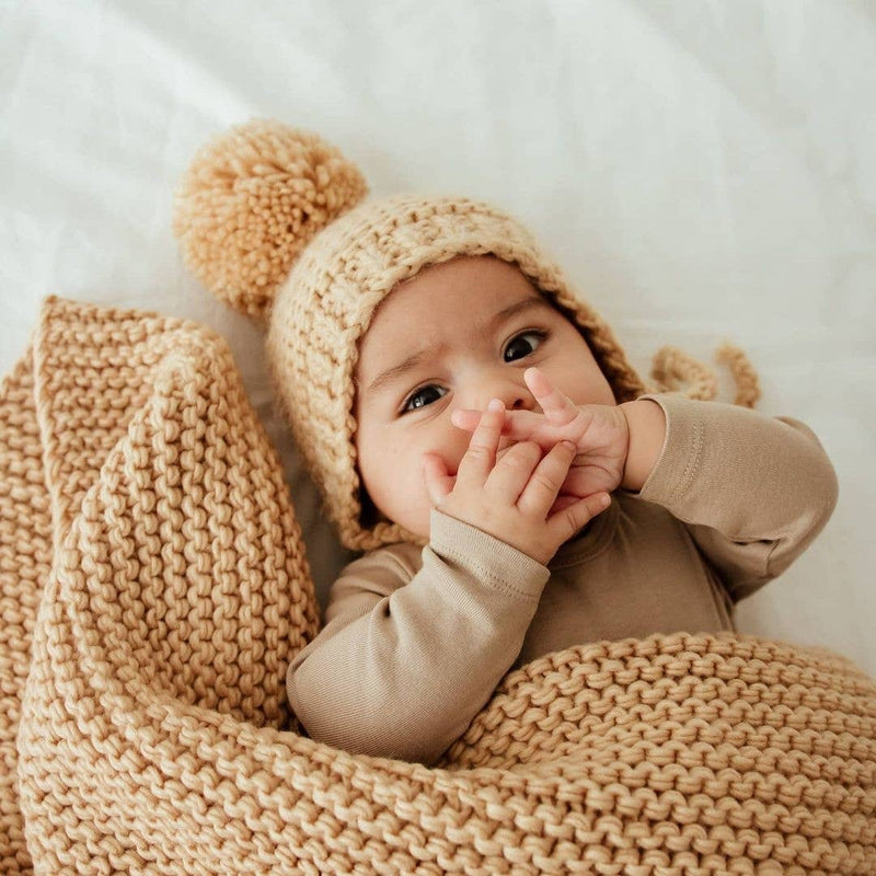 Garter Stitch Knit Bonnet