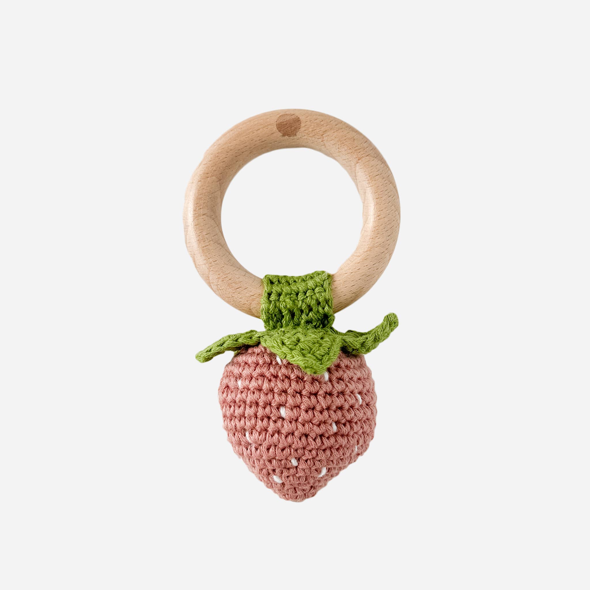 Strawberry Pink Teether Rattle