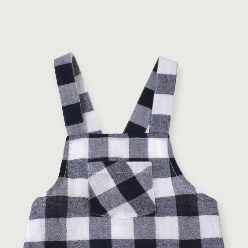 Raphael Checker Gingham Romper + Shirt Set (Organic Cotton)