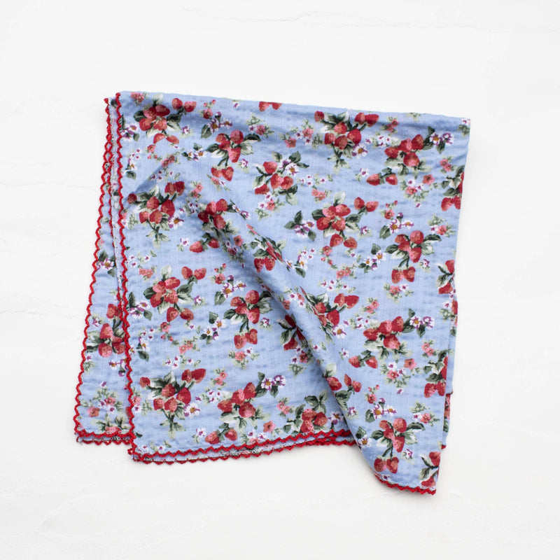 Vintage Strawberry Cotton Scarf