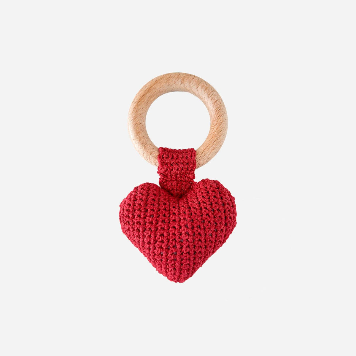 Red Heart Rattle Teether