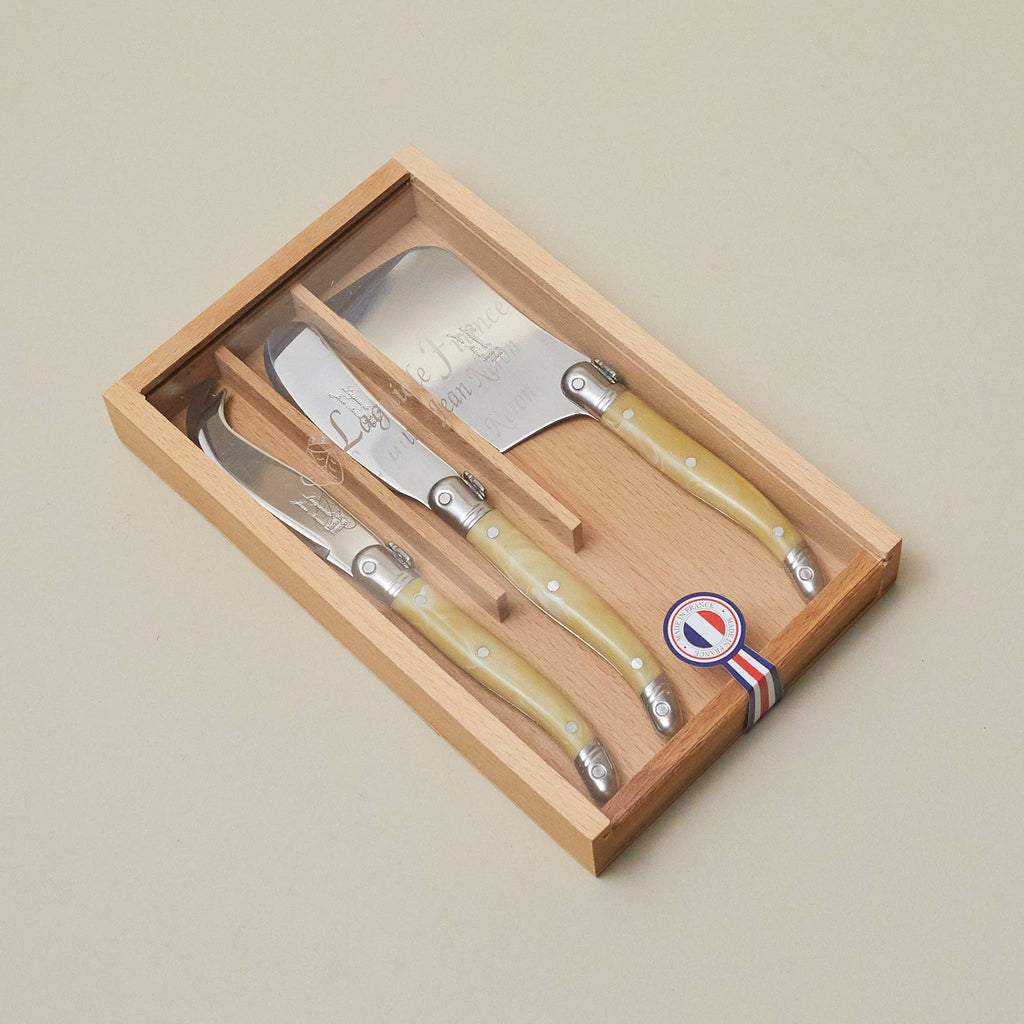 Pale Horn Laguiole 3 Piece Mini Cheese Utensil Set