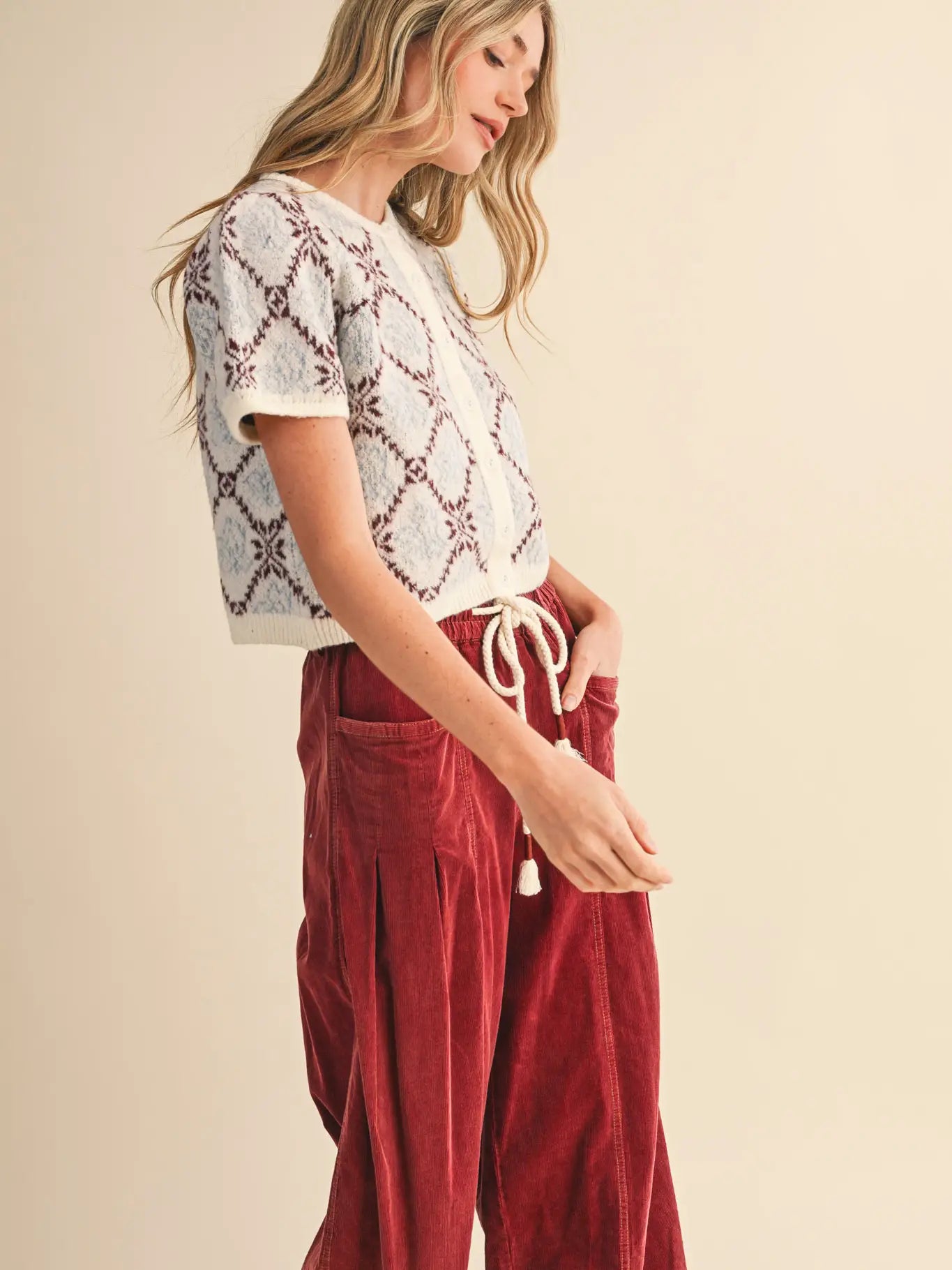 Floral Short Sleeve Cardigan