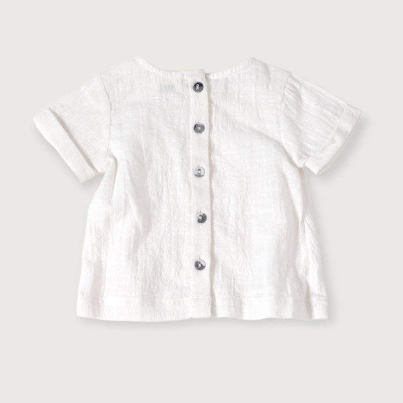 Raphael Checker Gingham Romper + Shirt Set (Organic Cotton)
