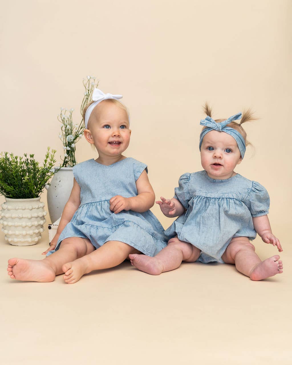 River Baby Dress + Bloomer Set