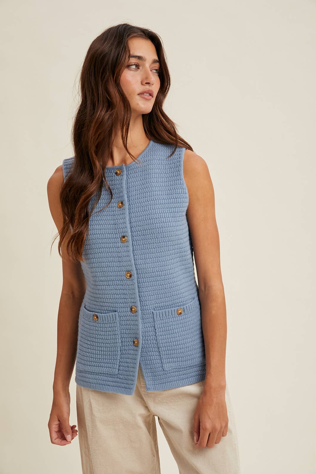 Textured Sweater Vest