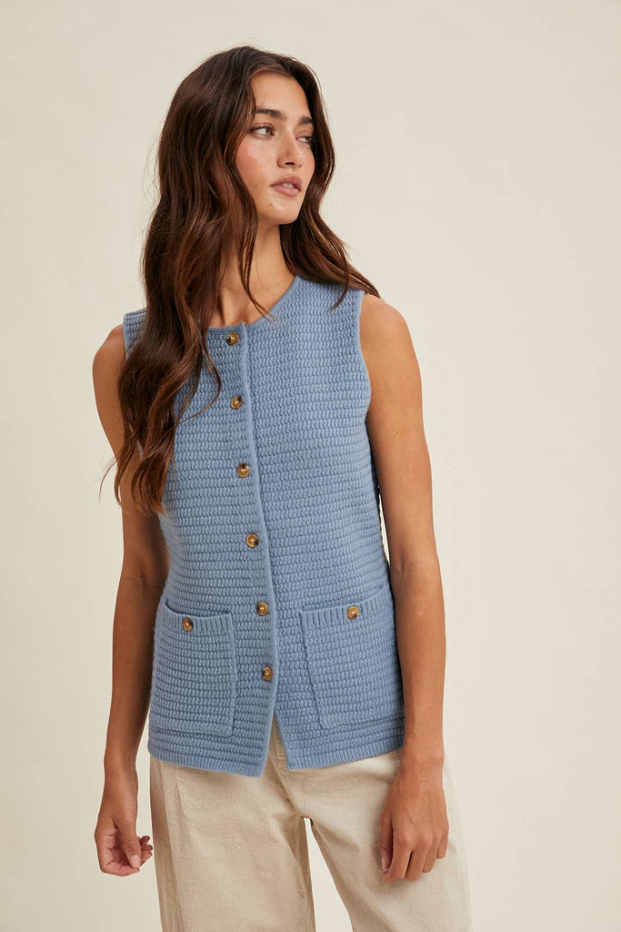 Textured Sweater Vest