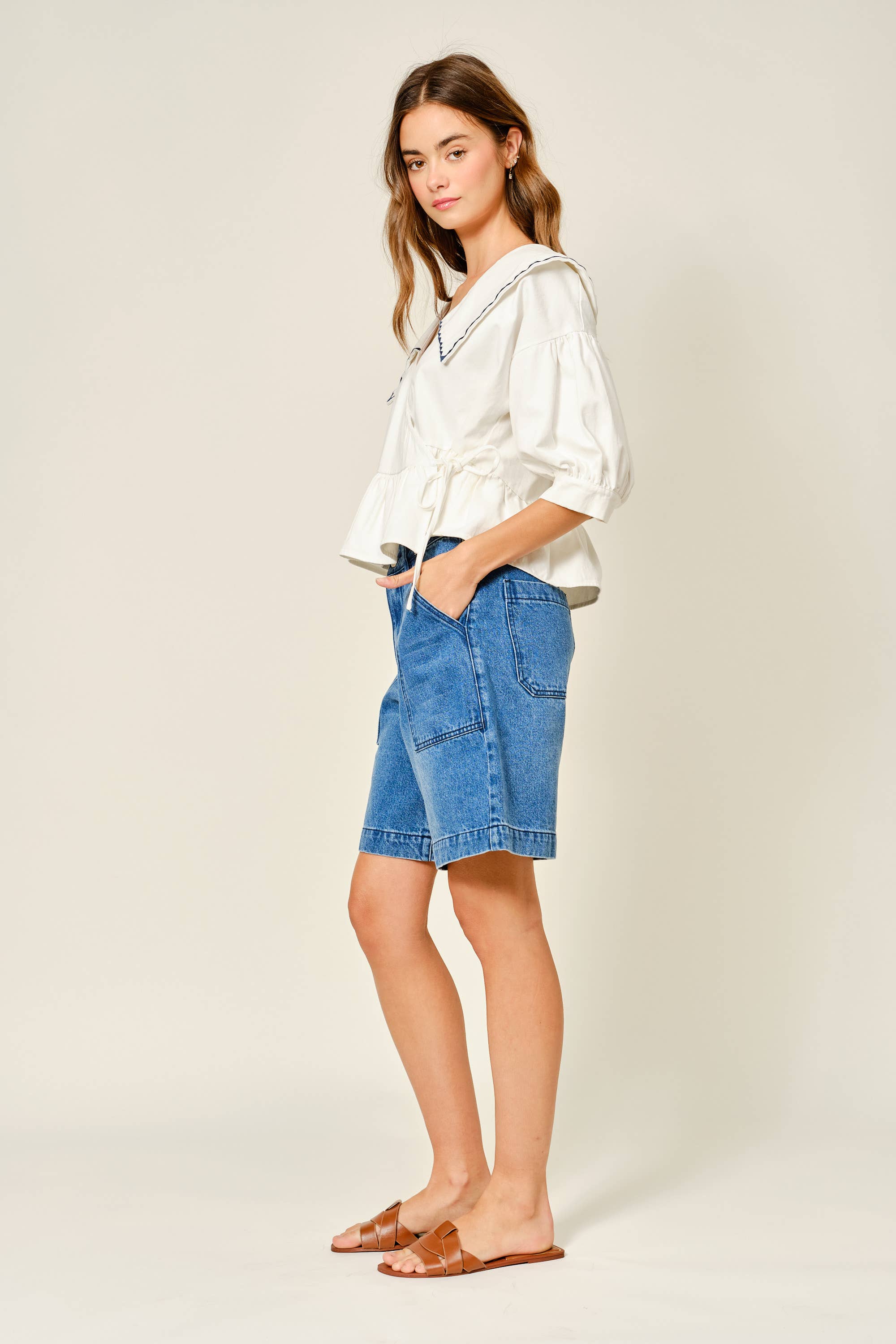 A Line Bermuda Shorts