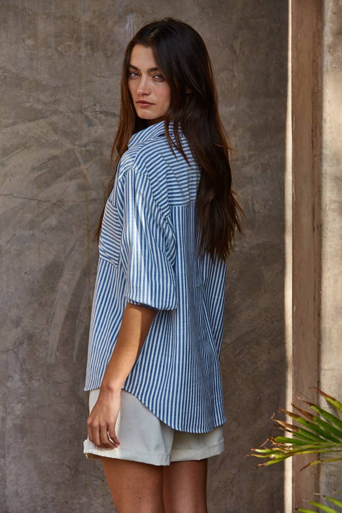 Striped Button Down Top