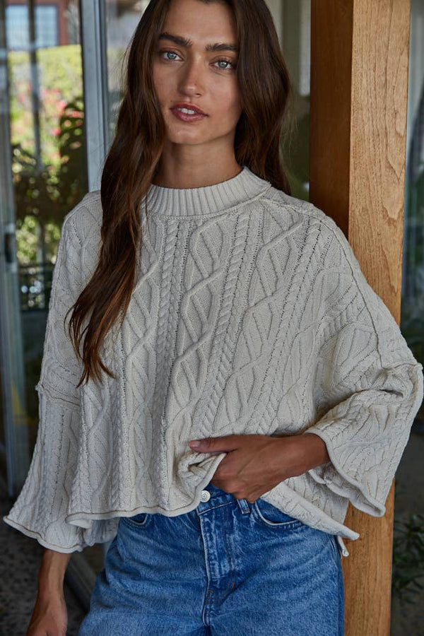 Knit Cable Pullover Sweater
