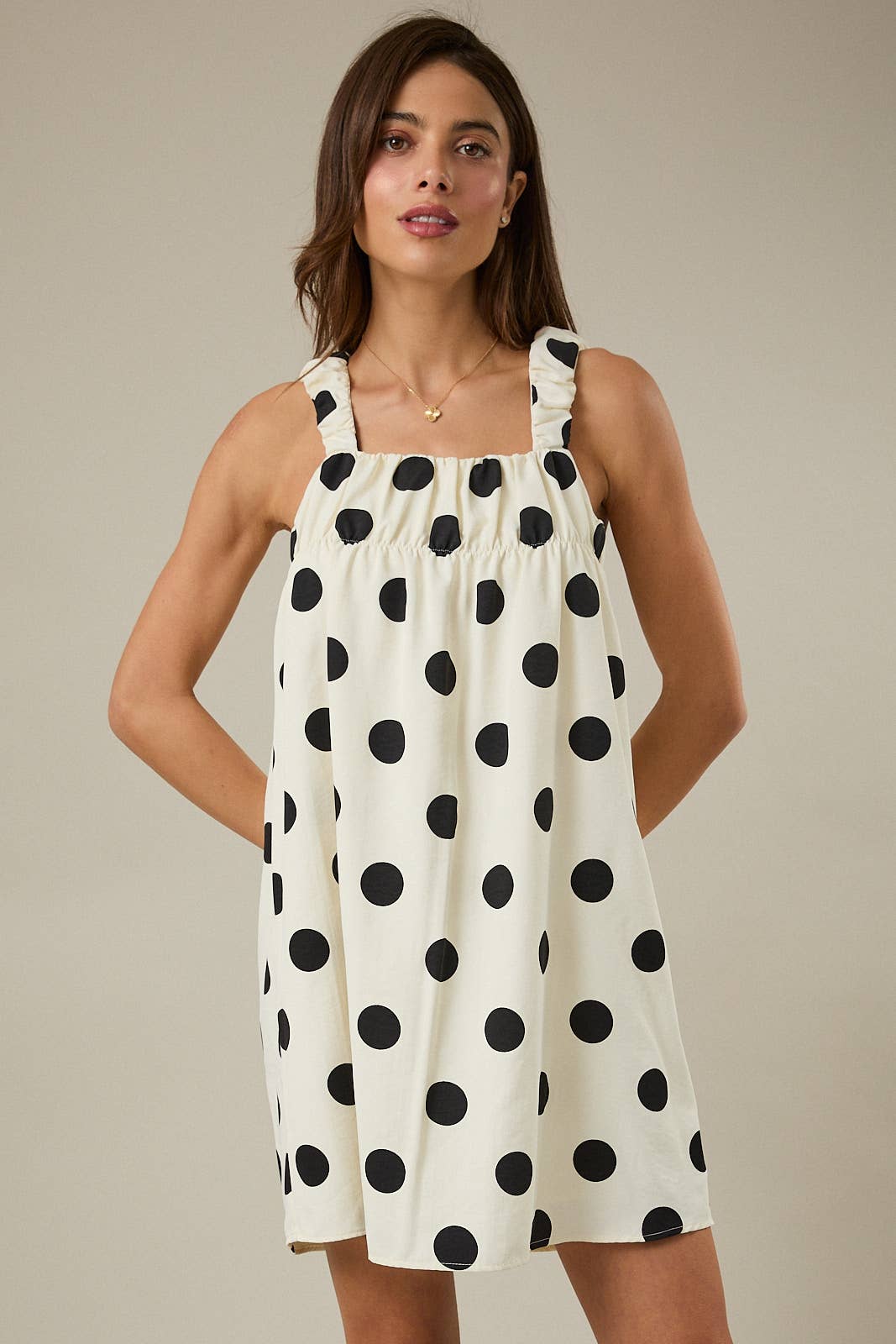 Bold Polka Dot Mini Dress