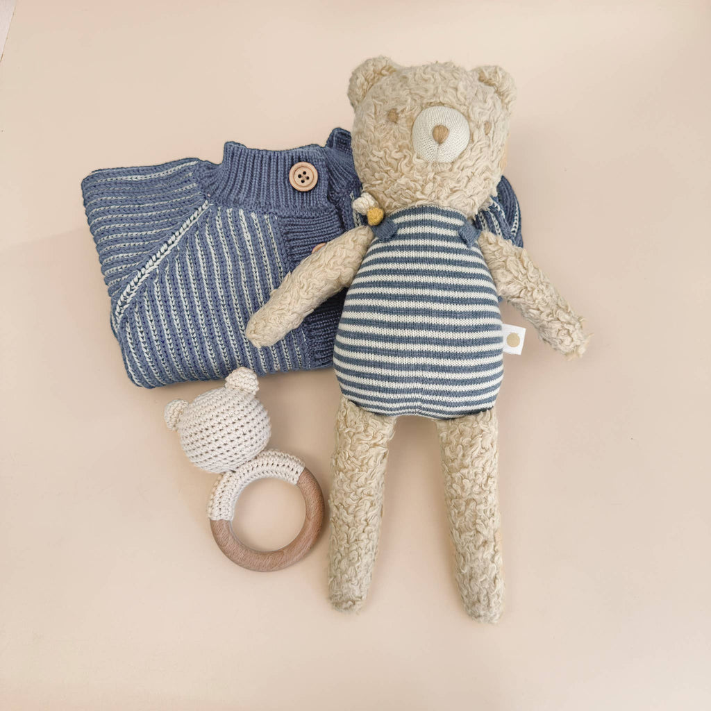 Cream Bear Teether Rattle