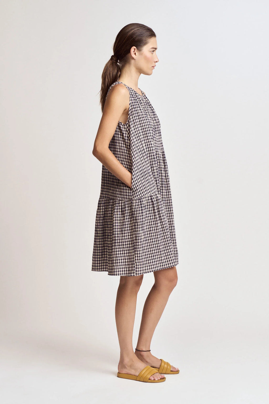 Gingham Panel Dress