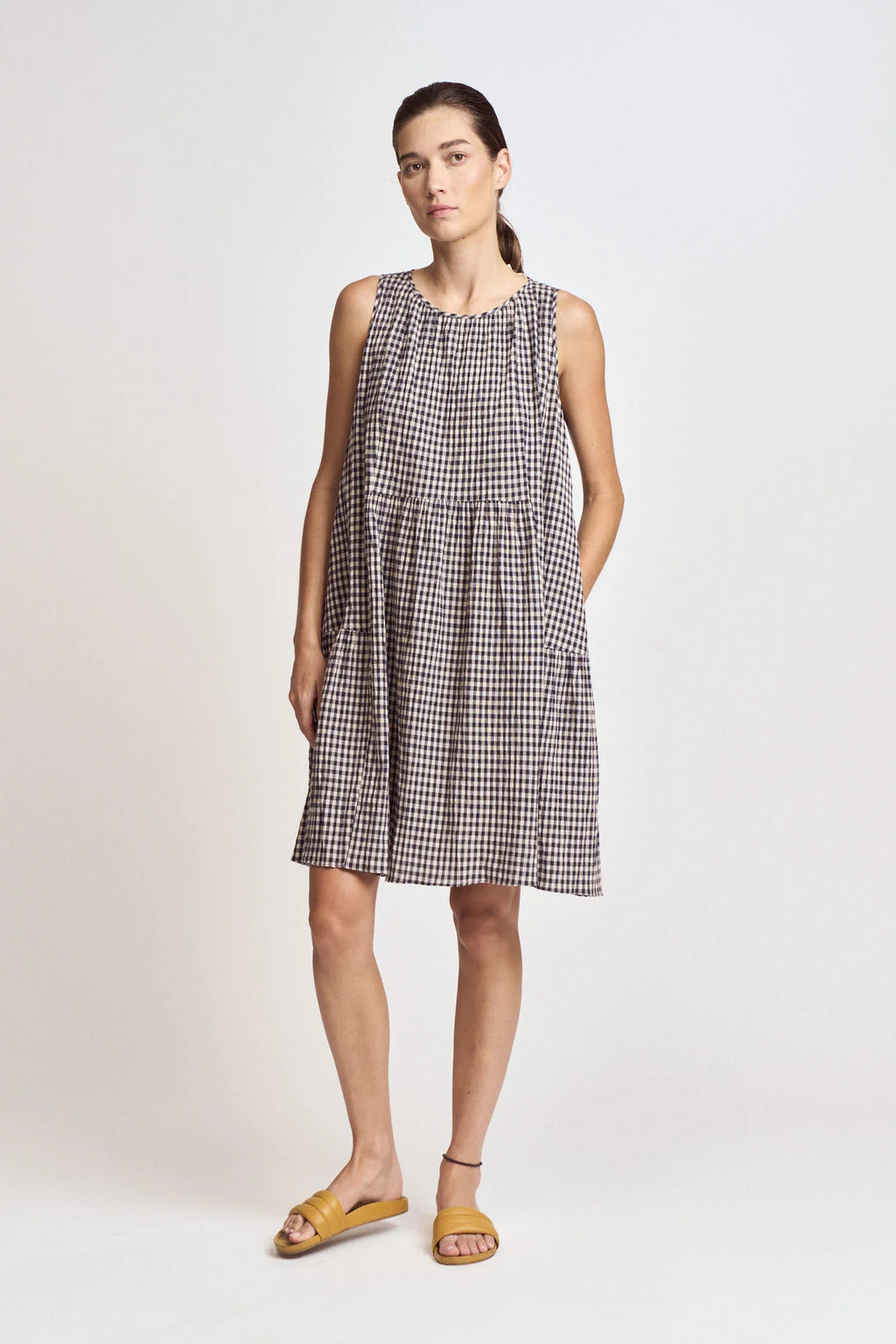 Gingham Panel Dress