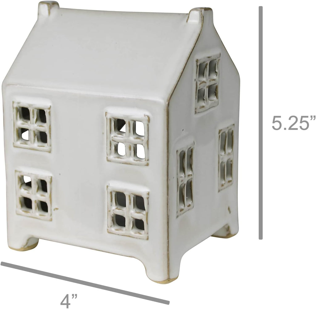 Wide Ceramic Tealight Cottage