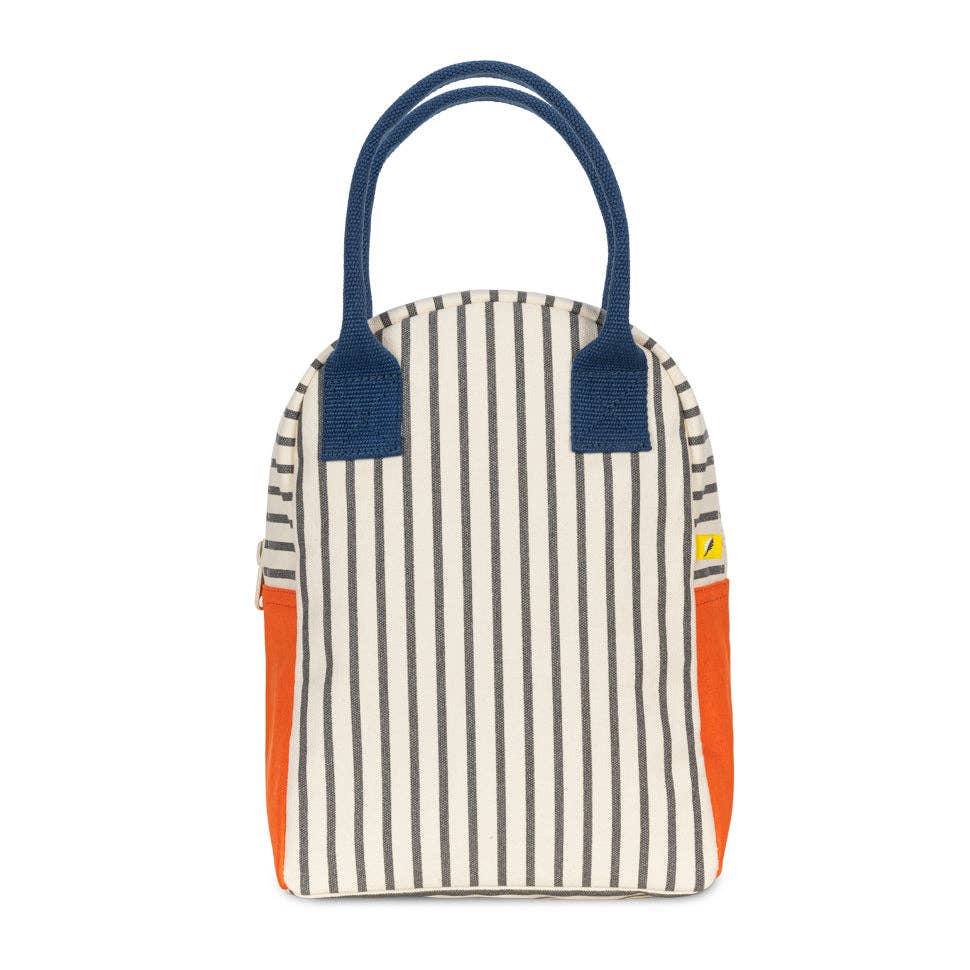 Pencil Stripe Nautical Zipper Lunch Bag
