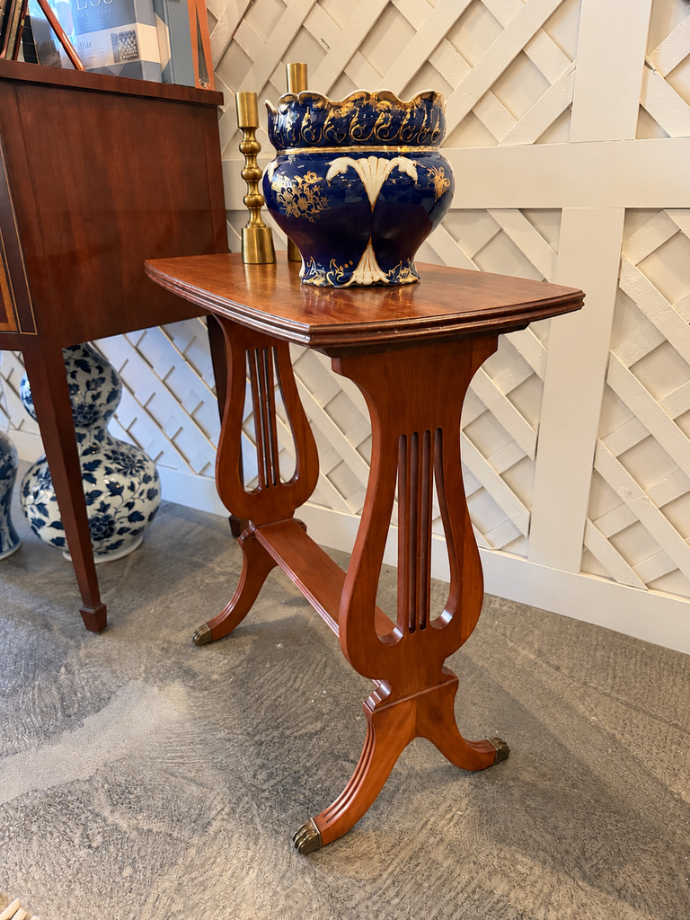 Lyre-Shaped Side Table