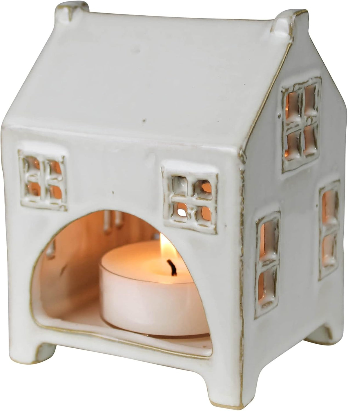 Wide Ceramic Tealight Cottage