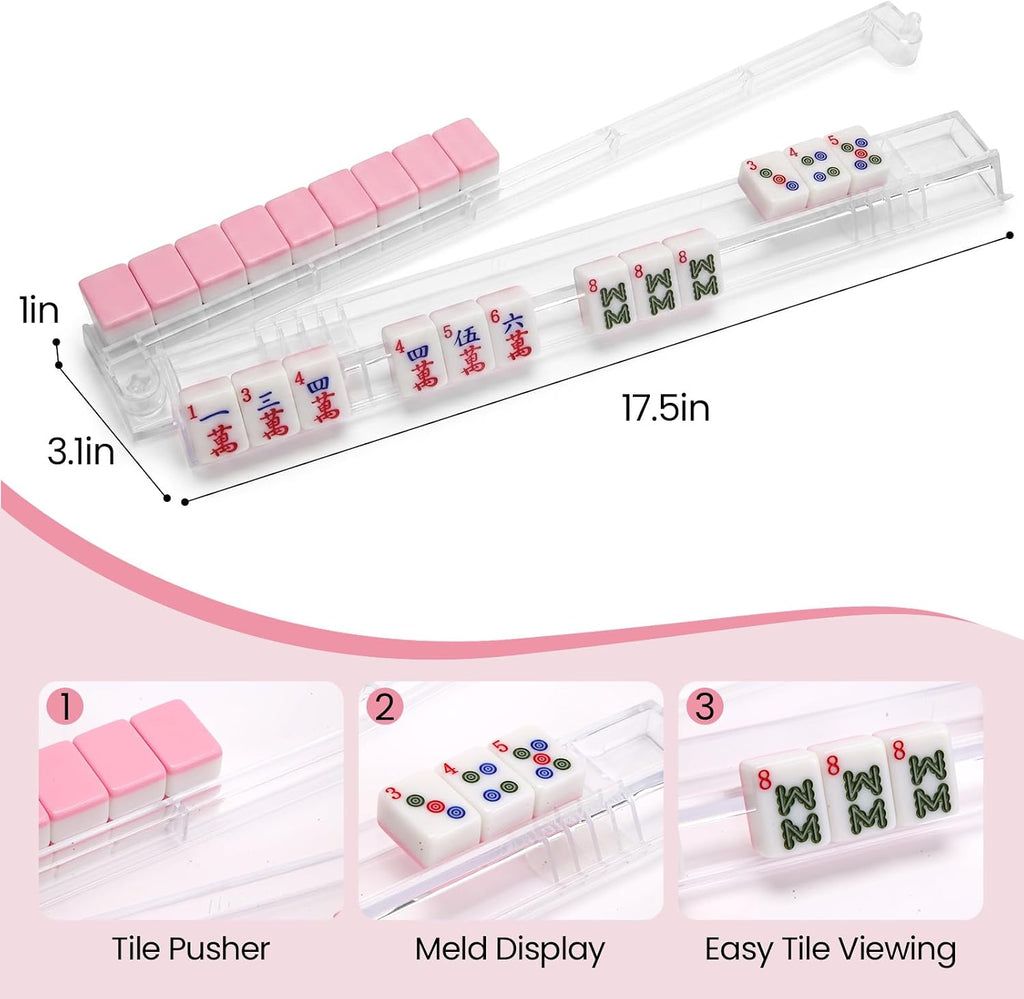 Mahjong Rack and Pushers Set