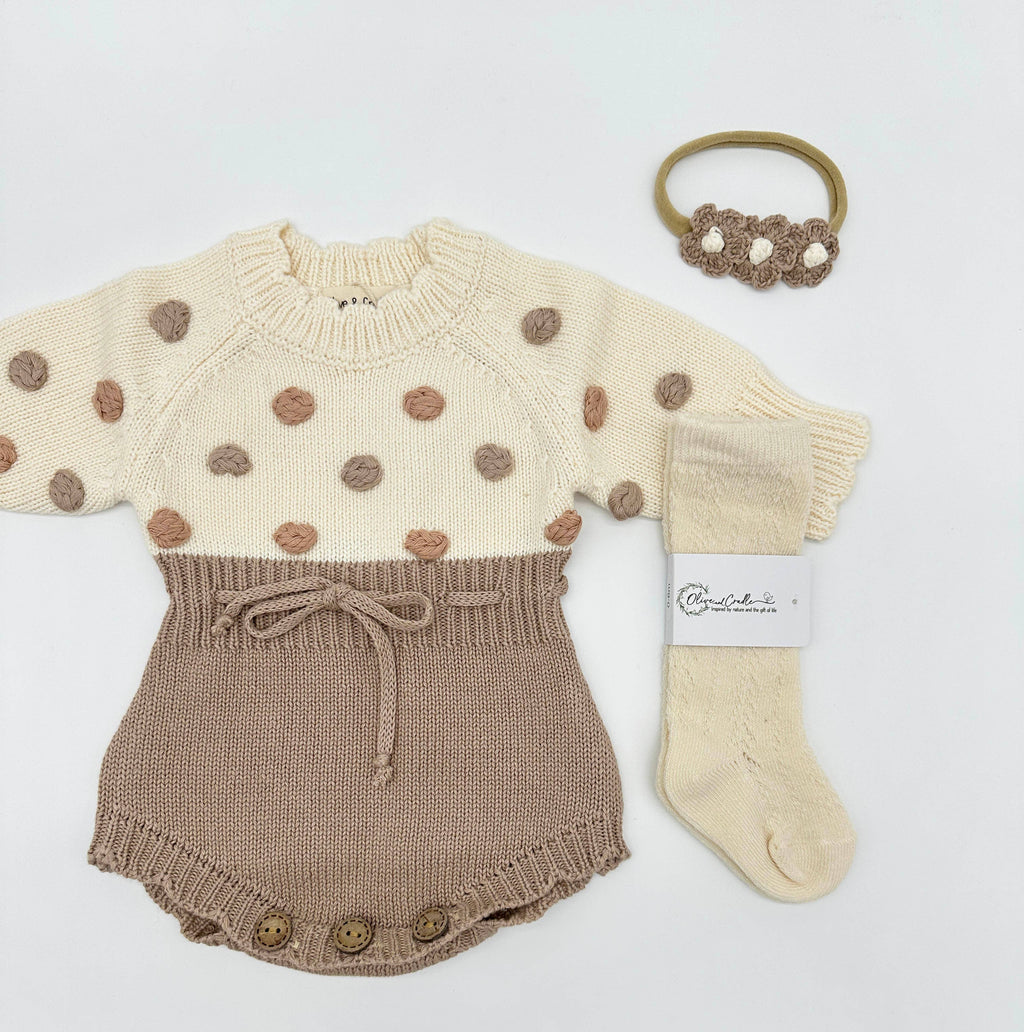 Lottie Dot Knit Romper