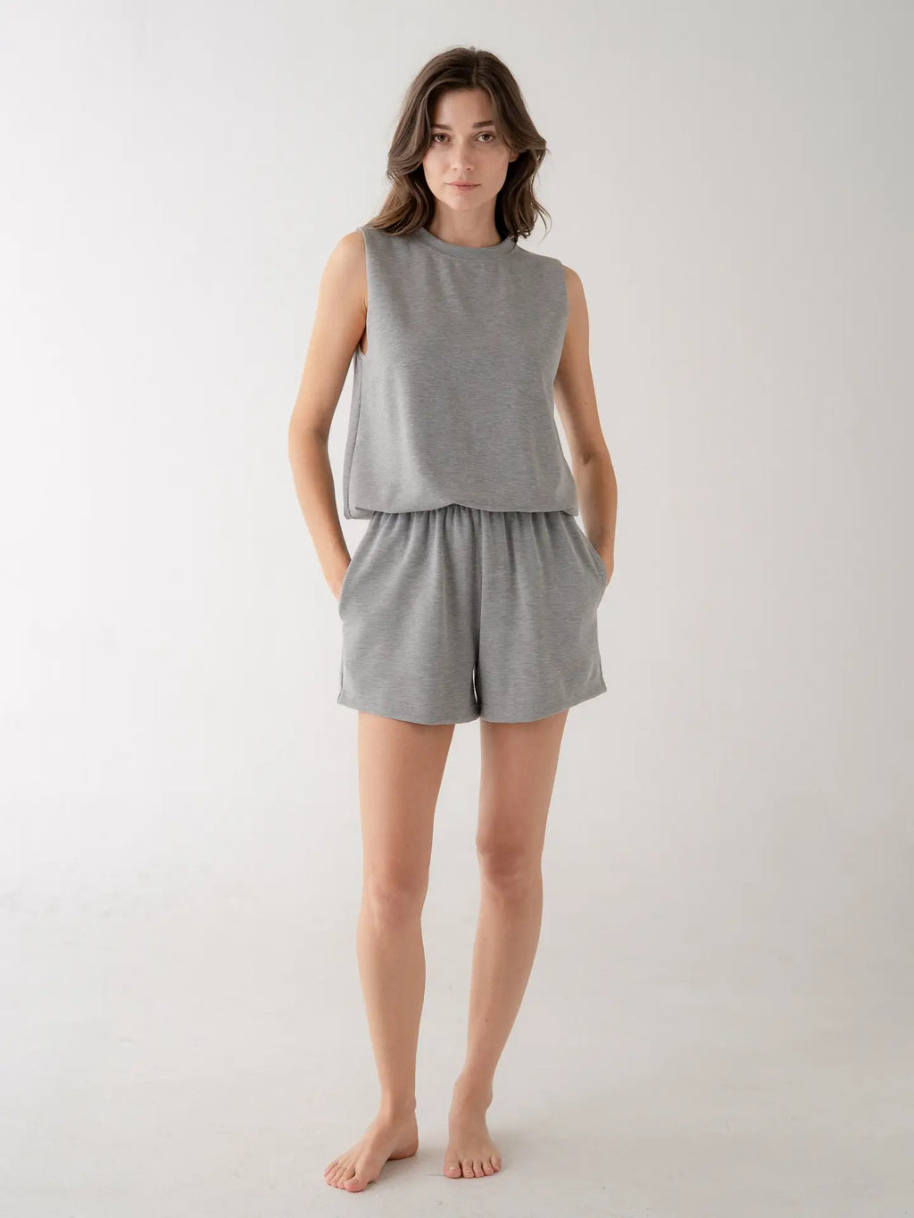 Bubble Hem Sleeveless Top