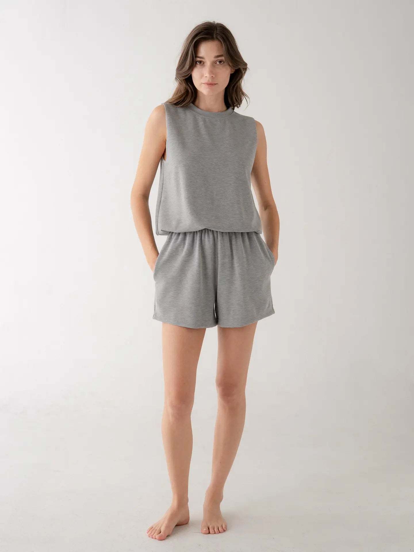 Bubble Hem Sleeveless Top