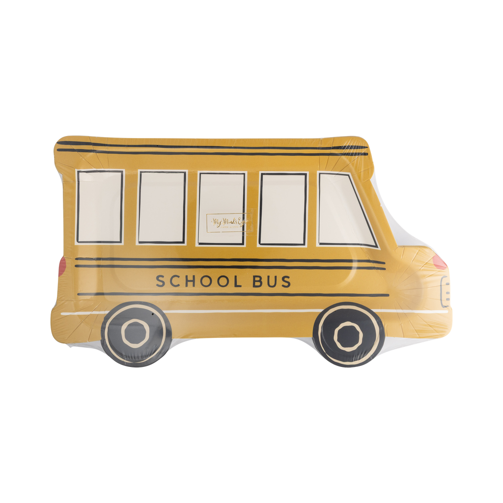 School Bus Shaped Plates