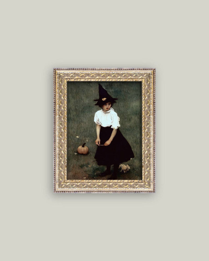 Little Witch Framed Antique Art