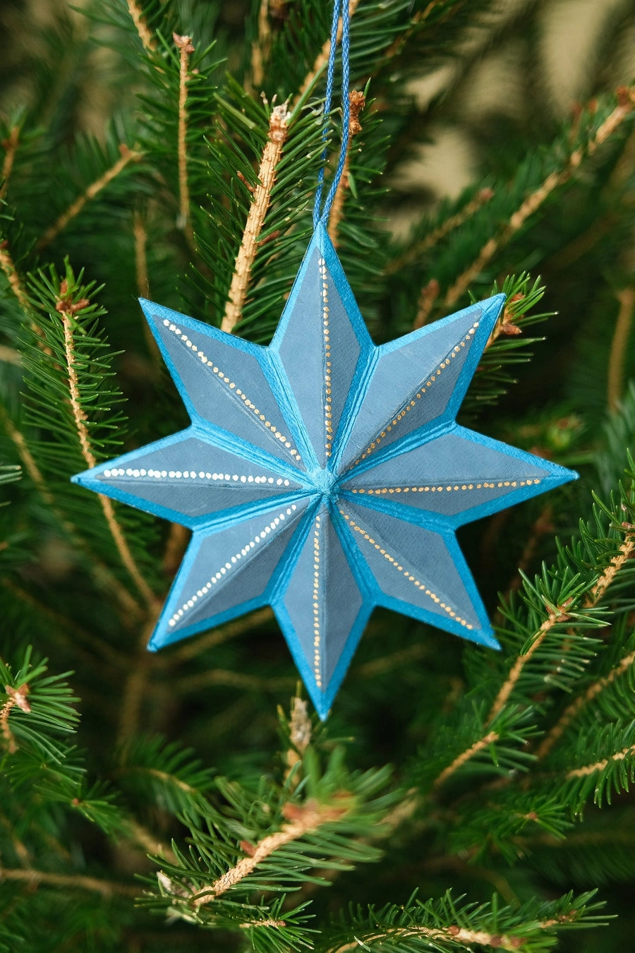 Midnight Star Paper Ornament