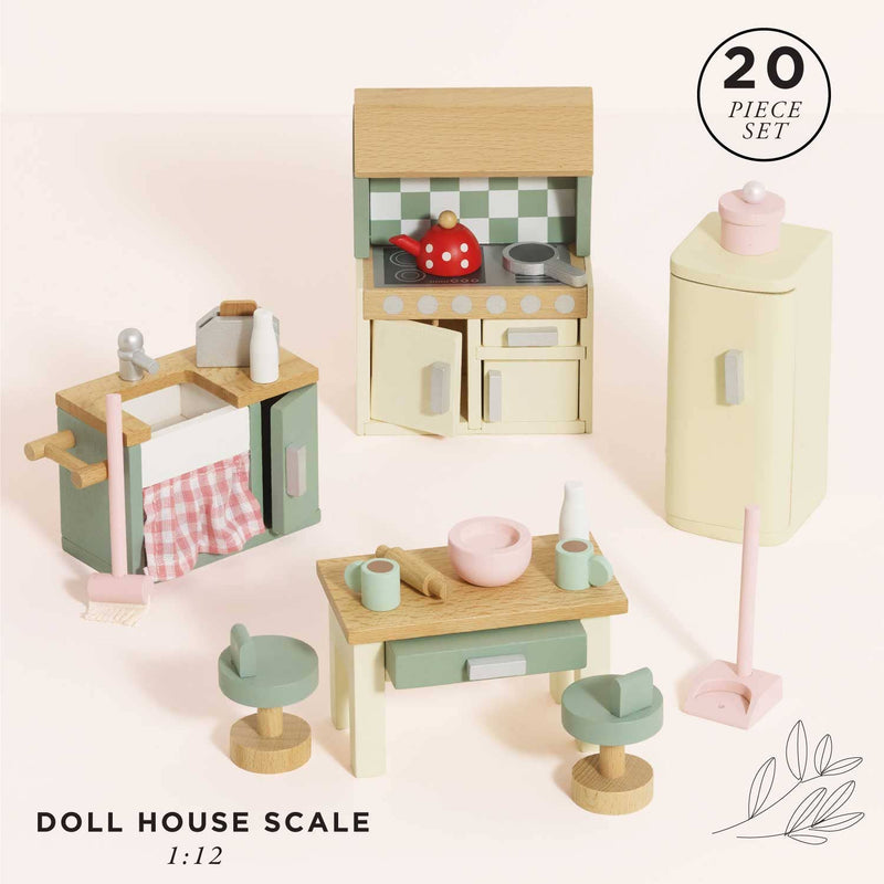 Wooden Dolls House Kitchen Furniture