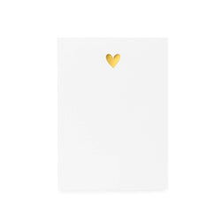 Mini Notepad, Gold Heart