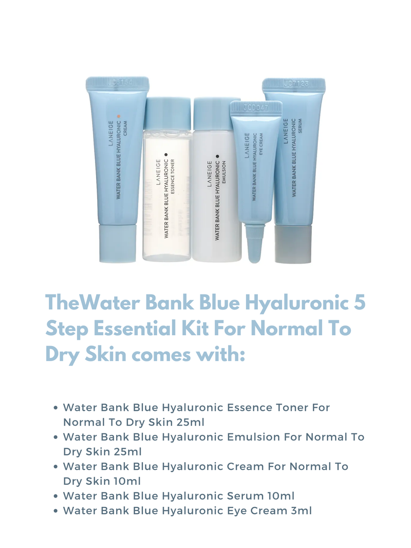 LANEIGE - Water Bank Blue Hyaluronic 5 Step Essential Kit