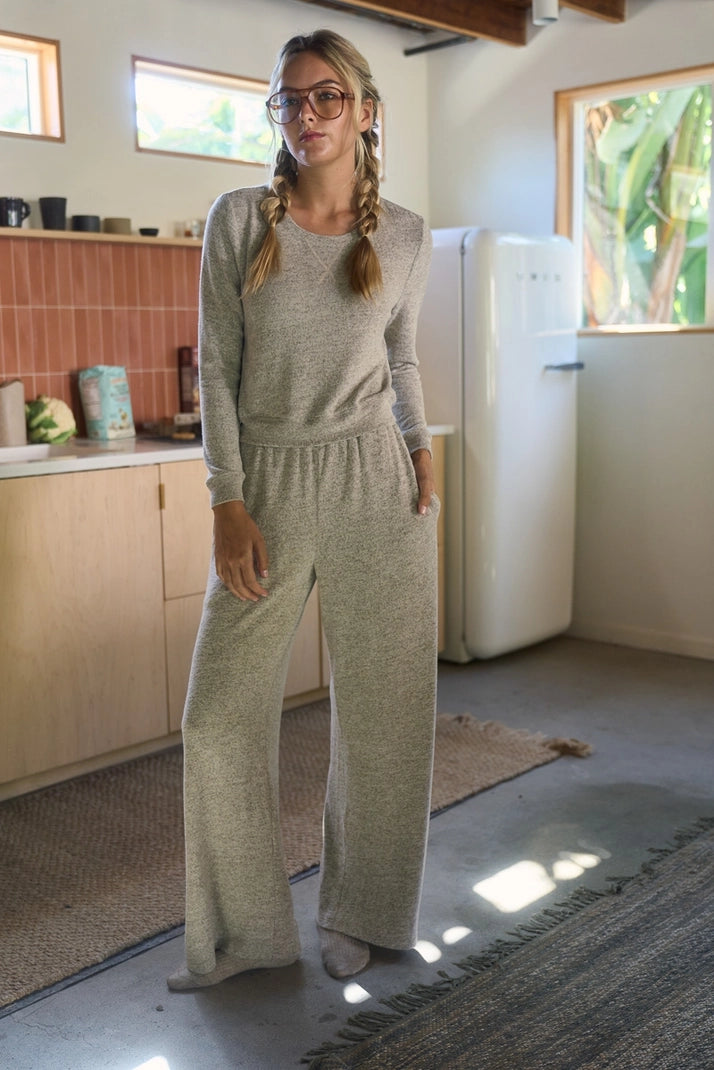 Brushed Knit Relaxed Lounge Pants