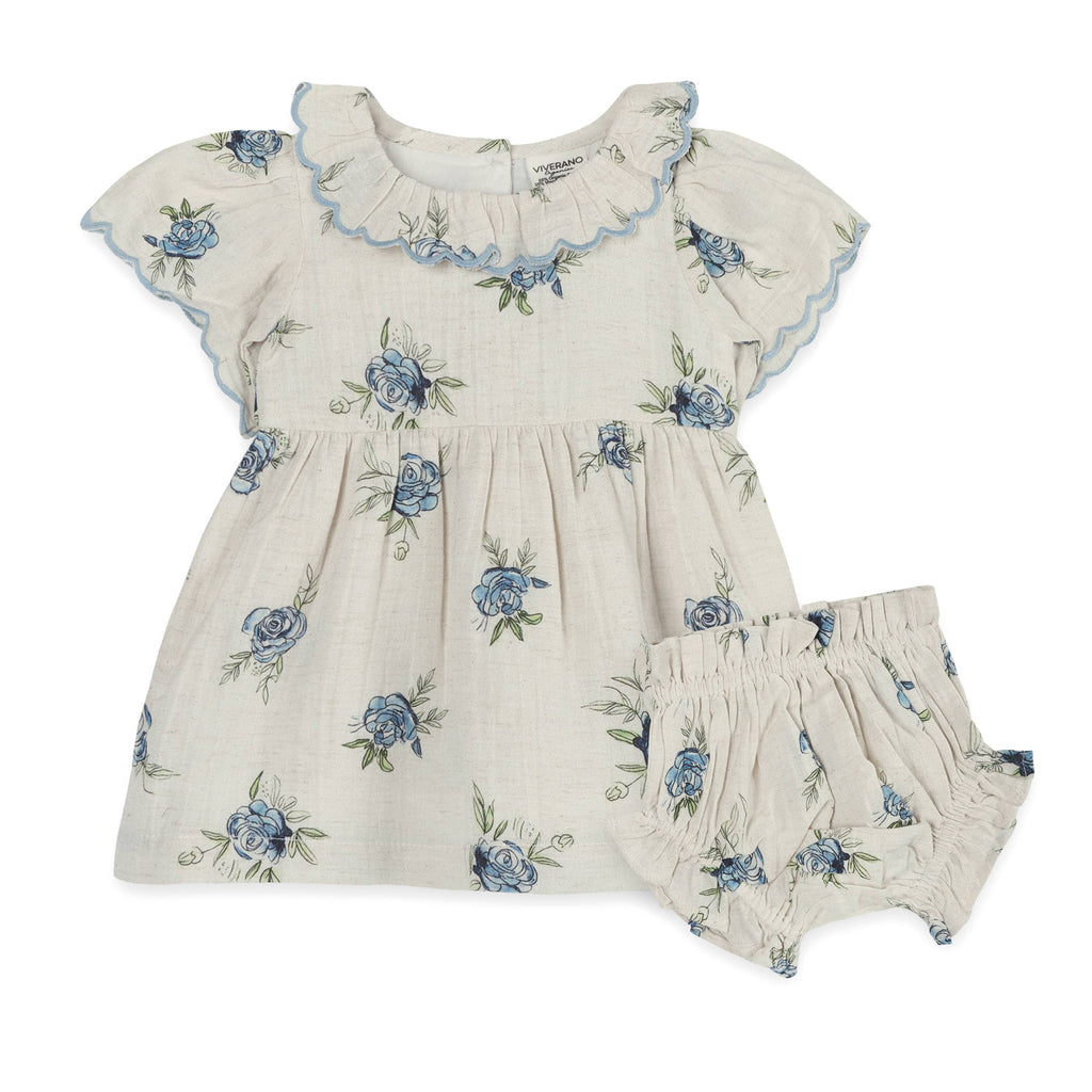 Katarina Floral Baby Dress + Bloomer Set