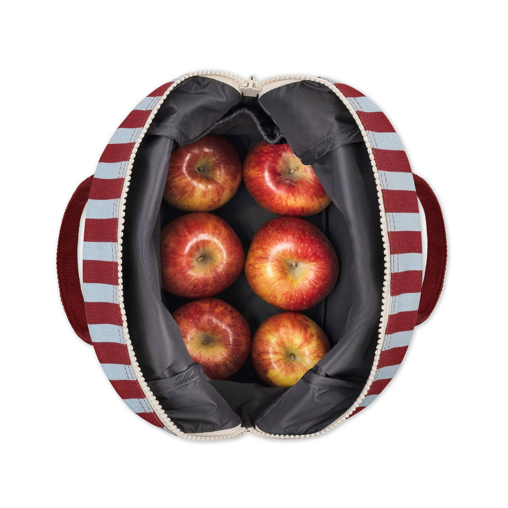 Awning Stripe Chili Pepper Zipper Lunch Bag