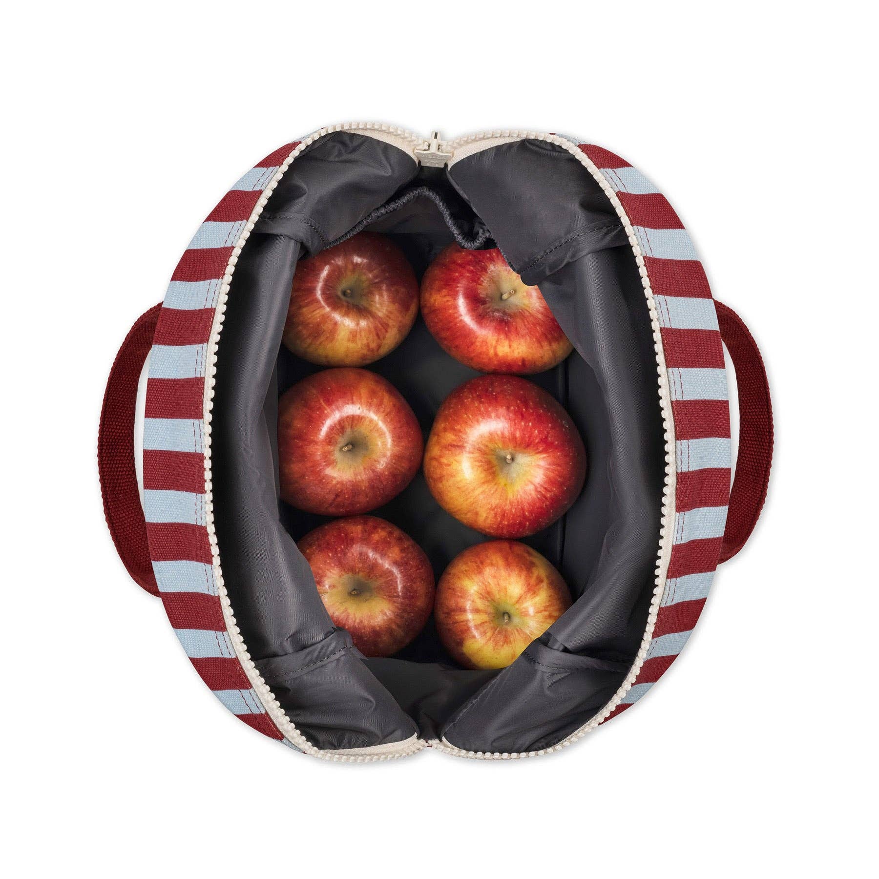 Awning Stripe Chili Pepper Zipper Lunch Bag
