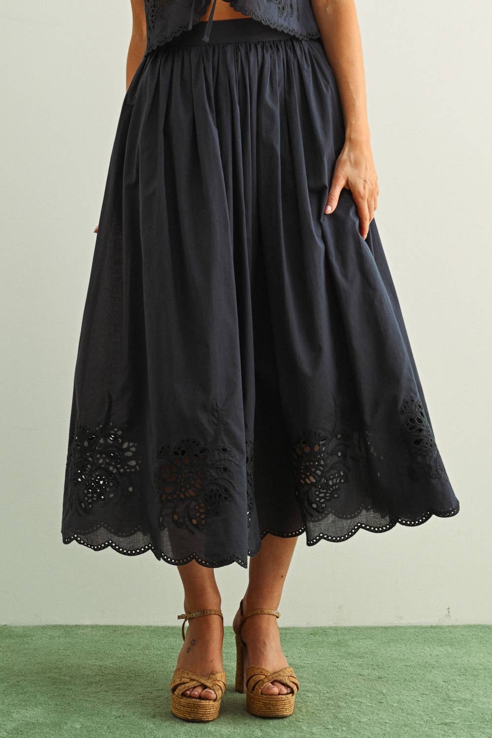 Embroidered Full Skirt