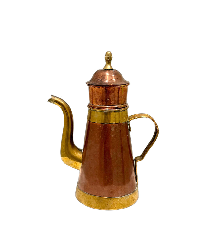 French Copper & Brass Teapot