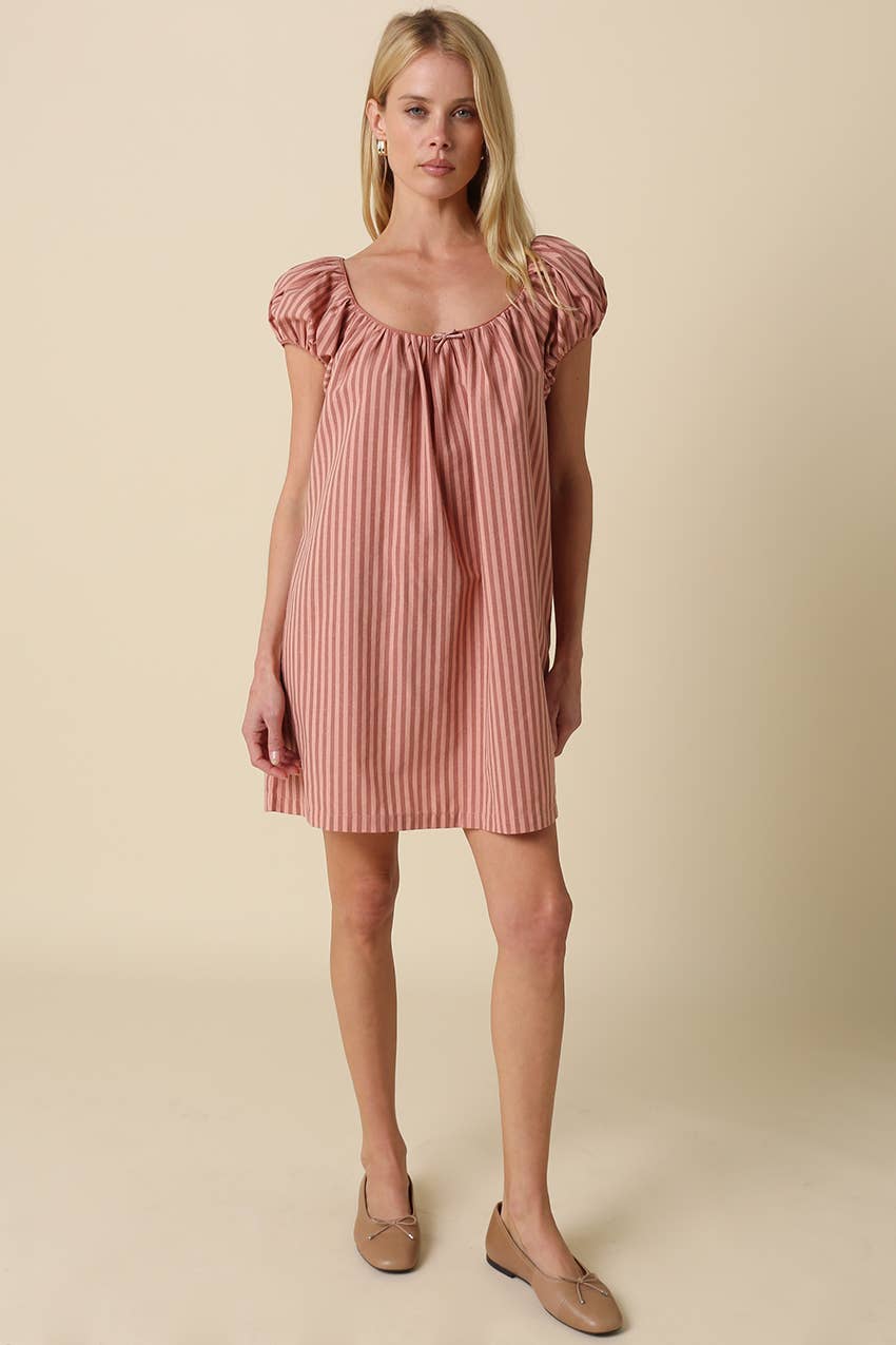 Scarlett Striped Babydoll Dress