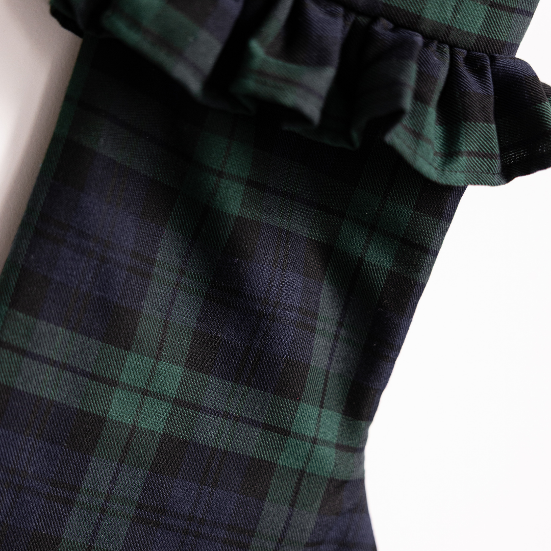 Green Plaid Holiday Stocking