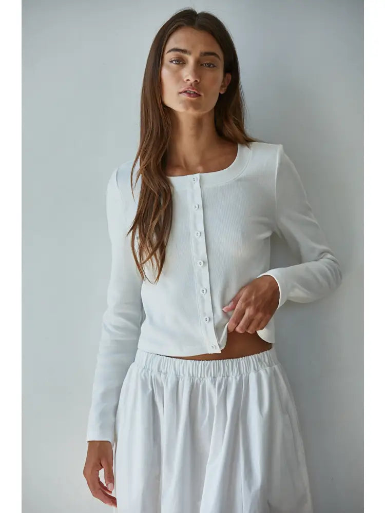 Knit Ribbed Cardigan