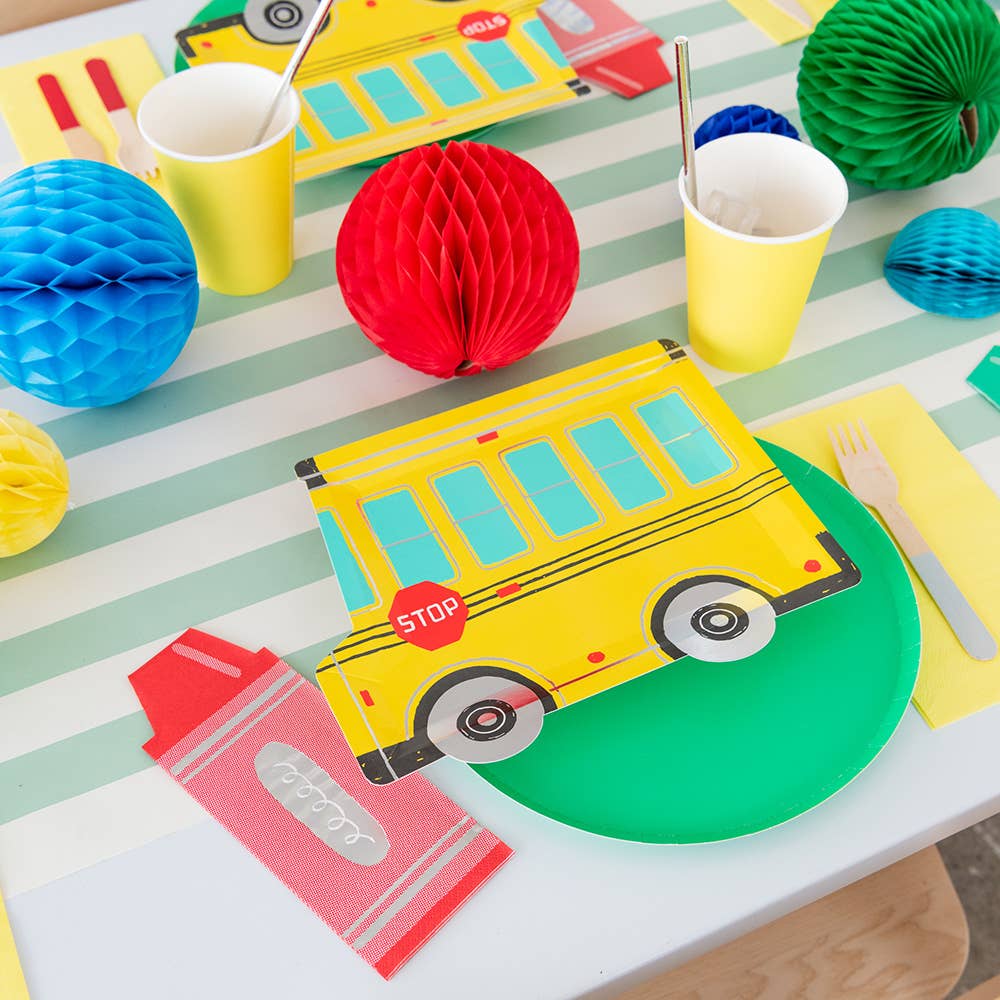 School Days Large School Bus Plates