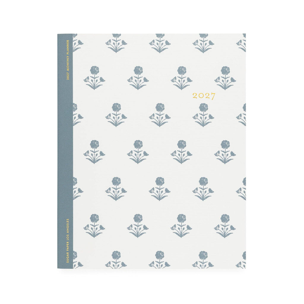 2027 Monthly Planner in Dusty Blue Floral