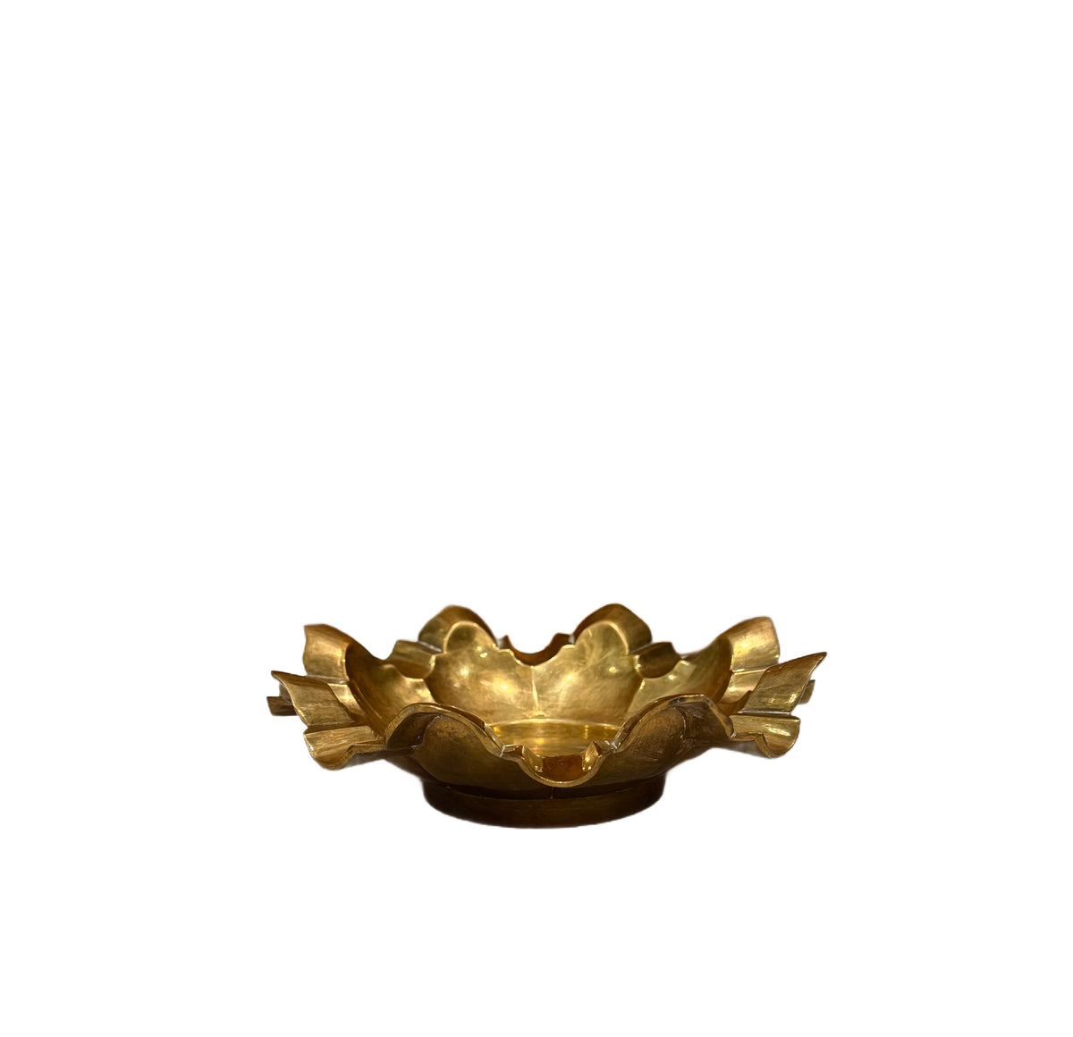 Brass Scalloped Bowl