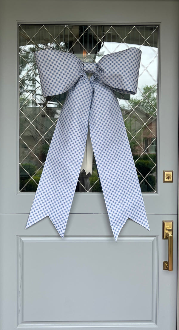 Light Blue Gingham Bows
