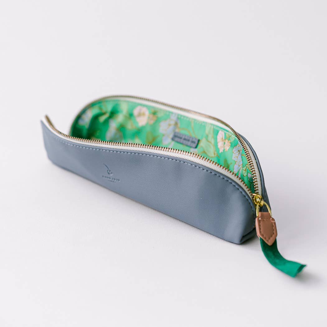 Periwinkle Luxe Slim Pencil Pouch
