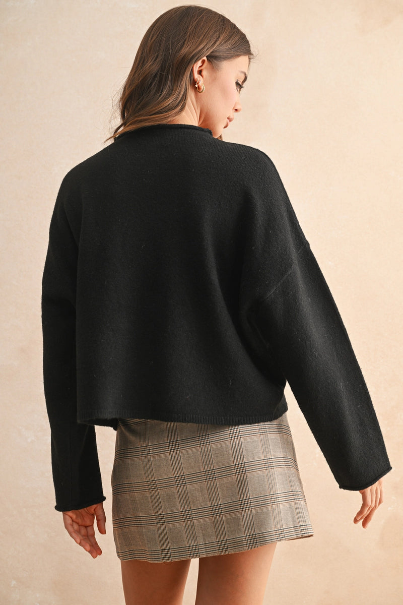 Button Front Lace Trim Knitted Cardigan